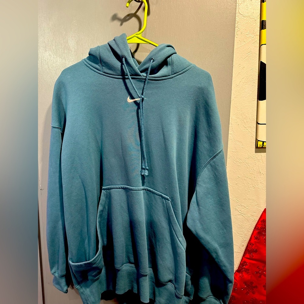 coral blue nike hoodie